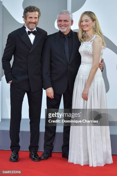 Guillaume Canet , Stéphane Brizé, Alba Rohrwacher and attends a red carpet for the movie "Hors-Saison " at the 80th Venice International Film...