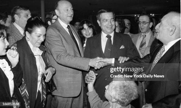 New York is still a wonderful town for Bronx Borough President Stanley Simon, who celebrates his victory with his mother, Dora, father, Harry, and...