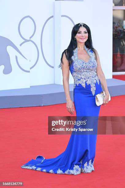 Miriana Trevisan attends a red carpet for the movie "Hors-Saison " at the 80th Venice International Film Festival on September 08, 2023 in Venice,...