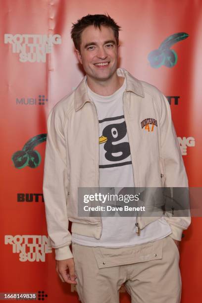 Robert Pattinson, Executive Producer of "Rotting in the Sun", attends the UK Premiere of "Rotting in the Sun" presented by MUBI in partnership with...