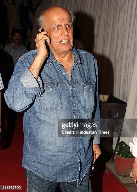 Filmmaker Mahesh Bhatt at Press conference of upcoming film Aashiqui 2 at Laxmi Studious, Film City on April 15, 2013 in Noida, India.