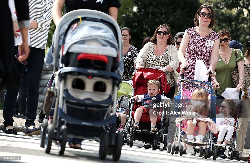 Moms With Strollers Rally On Capitol Hill Against Gun Violence