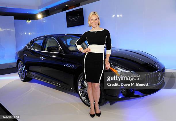 Racing driver and television presenter Vicki Butler-Henderson attends a VIP dinner hosted by Maserati to unveil the new 'Quattroporte' at The...