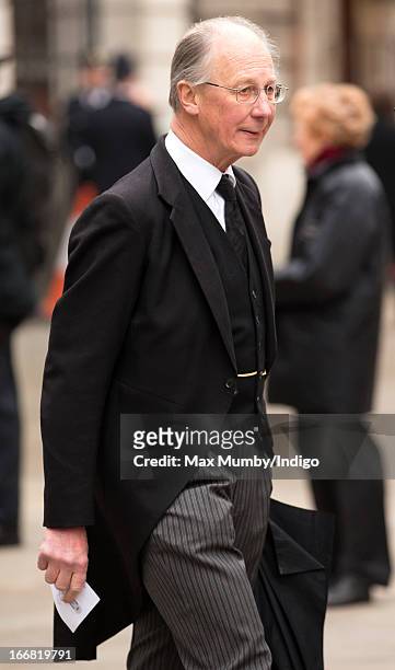 Robert Fellowes attends the funeral of former British Prime Minister Baroness Margaret Thatcher at St Paul's Cathedral on April 17, 2013 in London,...