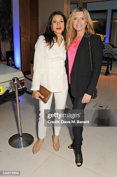 Lauren Kemp and Tina Hobley attend a VIP dinner hosted by Maserati to unveil the new 'Quattroporte' at The Hurlingham Club on April 17, 2013 in...