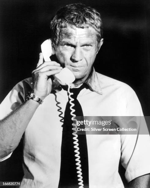 American actor Steve McQueen as Fire Chief Michael OHallorhan in 'The Towering Inferno', directed by John Guillermin and Irwin Allen, 1974.