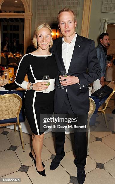 Vicki Butler-Henderson and Phil Churchward attend a VIP dinner hosted by Maserati to unveil the new 'Quattroporte' at The Hurlingham Club on April...