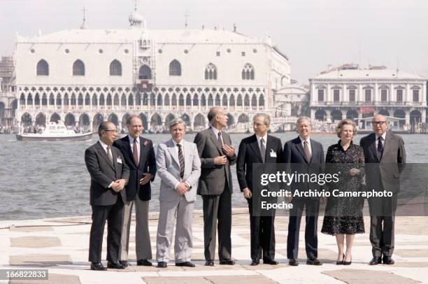 Saburo Okita, Pierre Elliot Trudeau, Helmut Schmidt, Valéry Giscard D'Estaing, Francesco Cossiga, Jimmy Carter, Margaret Thatcher and Roy Jenkins...