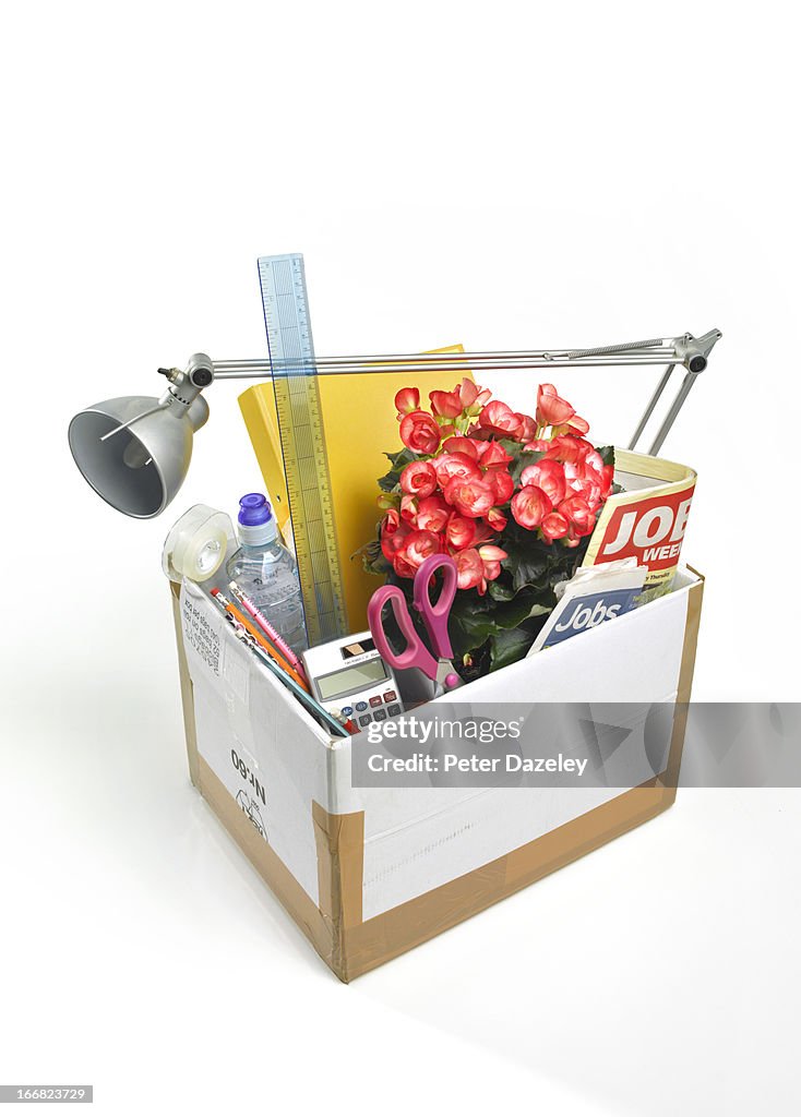Woman's made redundant box