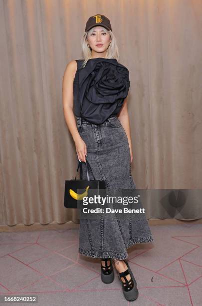Betty Bachz attends the Huishan Zhang show during London Fashion Week September 2023 at The Londoner Hotel on September 15, 2023 in London, England.