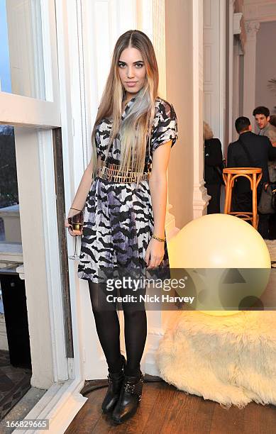 Amber le Bon attends as Molton Brown and Giles Deacon launch a collaboration at the ICA on April 17, 2013 in London, England.