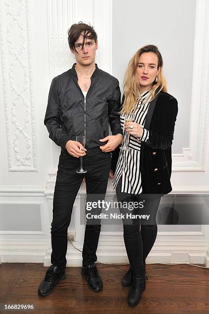 Fin Vine and Jess Mills attend as Molton Brown and Giles Deacon launch a collaboration at the ICA on April 17, 2013 in London, England.