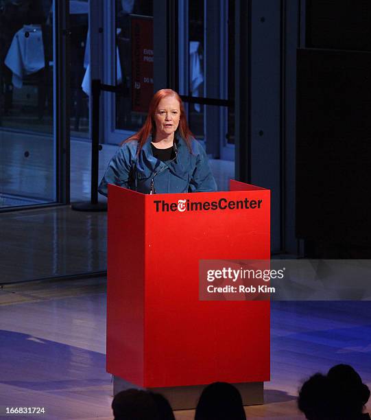 Carol Day attends TimesTalks Presents: "Central Park 5" at TheTimesCenter on April 17, 2013 in New York City.