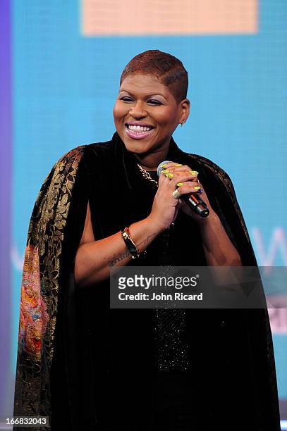 Stacy Barthe visits BET's "106 & Park" at BET Studios on April 17, 2013 in New York City.