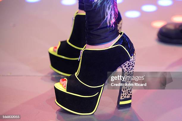 Kat Dahlia visits BET's "106 & Park" at BET Studios on April 17, 2013 in New York City.