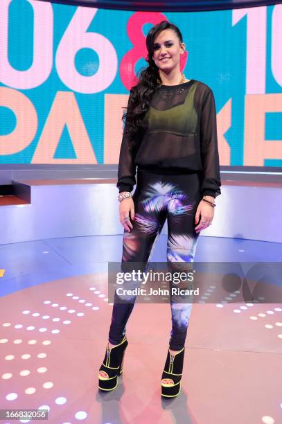 Kat Dahlia visits BET's "106 & Park" at BET Studios on April 17, 2013 in New York City.