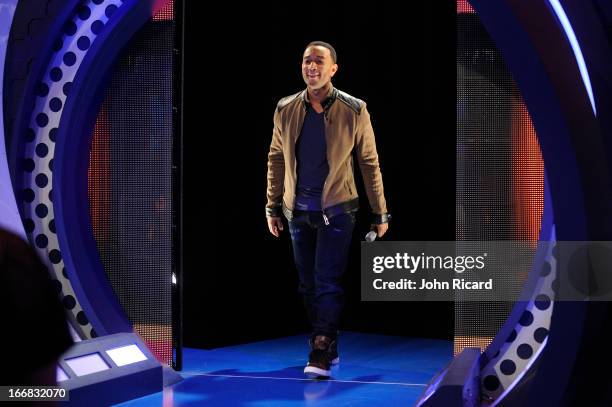 John Legend visits BET's "106 & Park" at BET Studios on April 17, 2013 in New York City.