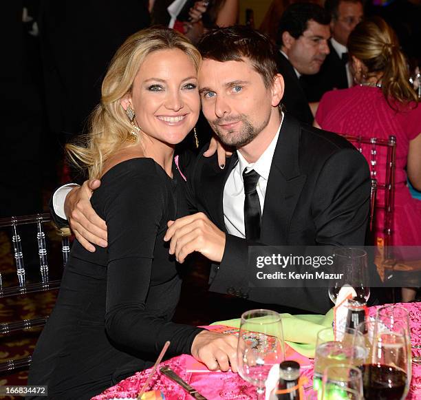 Kate Hudson and Matt Bellamy attend the Breast Cancer Foundation's Hot Pink Party at the Waldorf Astoria Hotel on April 17, 2013 in New York City.