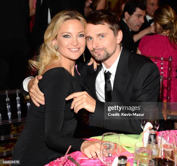 Kate Hudson and Matt Bellamy attend the Breast Cancer Foundation's Hot Pink Party at the Waldorf Astoria Hotel on April 17, 2013 in New York City.