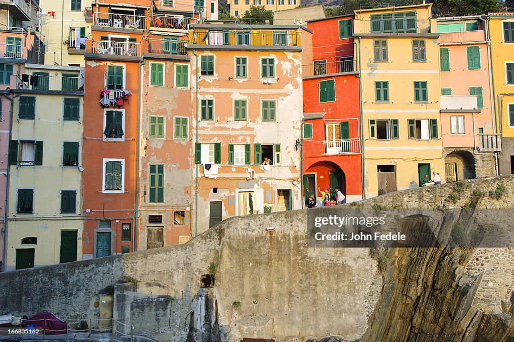 Apartment buildings on waterfront