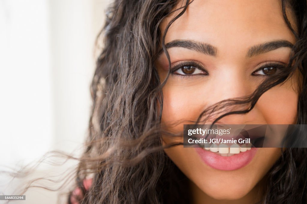 Hispanic woman smiling