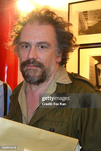 Simon Liberati attends 'Les Racines De La Ville' Aramy Machry' s Photo Exhibition Preview At 'Le Plac Art' Gallery on April 17, 2013 in Paris, France.