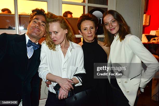 Vincent Darre, Sibylle de Saint Phalle, Victoria Fernandez and Milagros Schmoll attend 'Les Racines De La Ville' Aramy Machry' s Photo Exhibition...