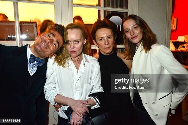 Vincent Darre, Sibylle de Saint Phalle, Victoria Fernandez and Milagros Schmoll attend 'Les Racines De La Ville' Aramy Machry' s Photo Exhibition...