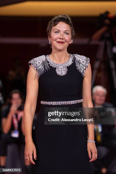 Maggie Gyllenhaal attends a red carpet for the movie "Memory" at the 80th Venice International Film Festival on September 08, 2023 in Venice, Italy.