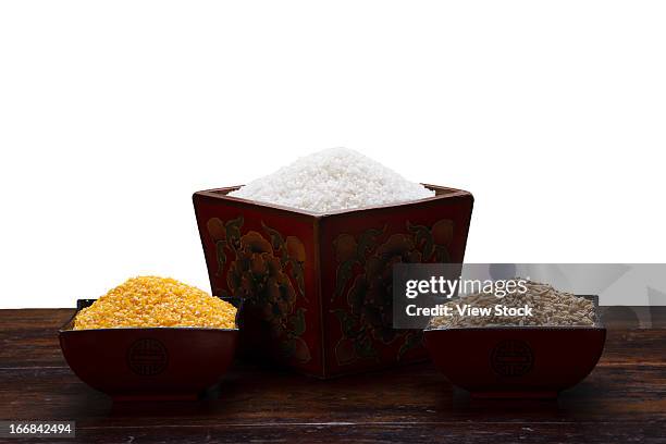 rice,corn and wheat - panier legumes stock pictures, royalty-free photos & images