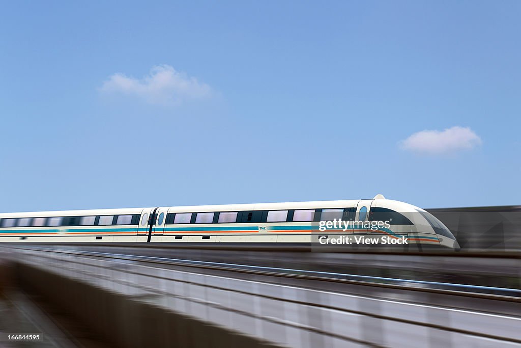 Maglev train in Shanghai,China