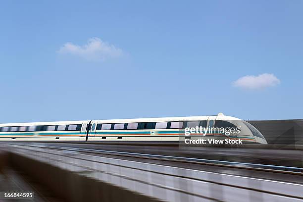 maglev train in shanghai,china - china high speed rail stock pictures, royalty-free photos & images