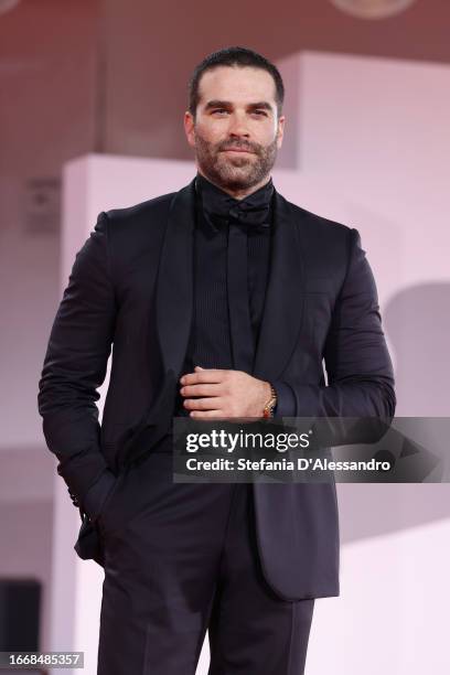 Alejandro Nones attends a red carpet for the movie "Memory" at the 80th Venice International Film Festival on September 08, 2023 in Venice, Italy.