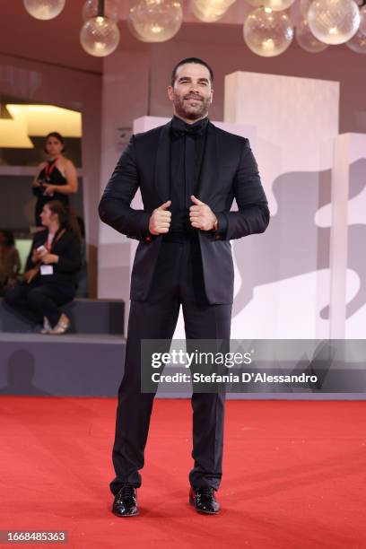 Alejandro Nones attends a red carpet for the movie "Memory" at the 80th Venice International Film Festival on September 08, 2023 in Venice, Italy.