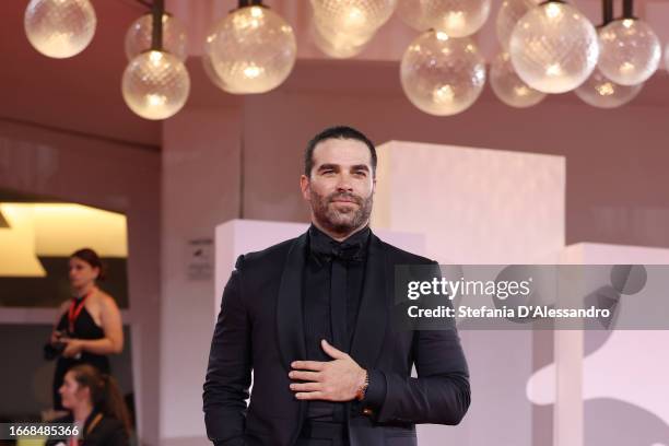 Alejandro Nones attends a red carpet for the movie "Memory" at the 80th Venice International Film Festival on September 08, 2023 in Venice, Italy.