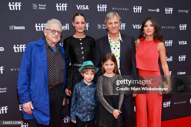 Jeremy Thomas, Vicky Krieps, Viggo Mortensen, Regina Solórzano Atlas Green, and Eliana Michaud attend "The Dead Don't Hurt" premiere during the 2023...