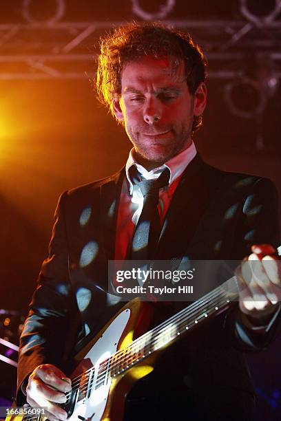 Aaron Dessner of The National performs at the Opening Night After Party and Performance during the 2013 Tribeca Film Festival on April 17, 2013 in...