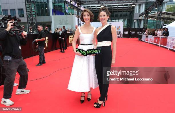 Rebecca Angelo and Lauren Schuker Blum attend the "Dumb Money" premiere during the 2023 Toronto International Film Festival at Roy Thomson Hall on...