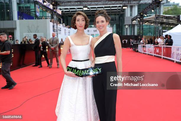 Rebecca Angelo and Lauren Schuker Blum attend the "Dumb Money" premiere during the 2023 Toronto International Film Festival at Roy Thomson Hall on...