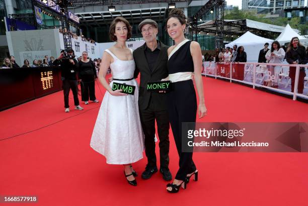 Rebecca Angelo, Craig Gillespie and Lauren Schuker Blum attend the "Dumb Money" premiere during the 2023 Toronto International Film Festival at Roy...