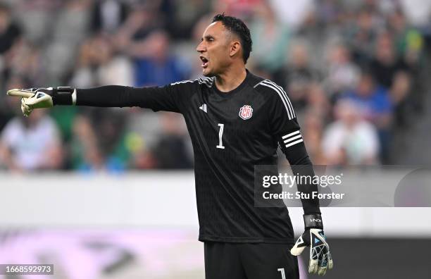Keylor Navas of Costa Rica in action during the International Friendly match between Saudi Arabia and Costa Rica at St James' Park on September 08,...
