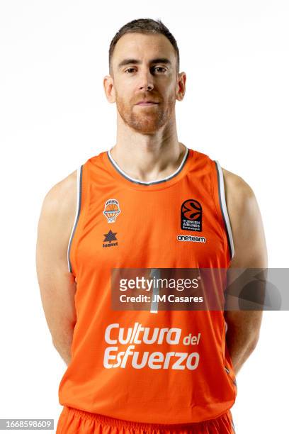 Victor Claver, #1 poses during 2023/2024 Turkish Airlines EuroLeague Media Day Valencia Basket at L'Alqueria del Basket on September 15, 2023 in...