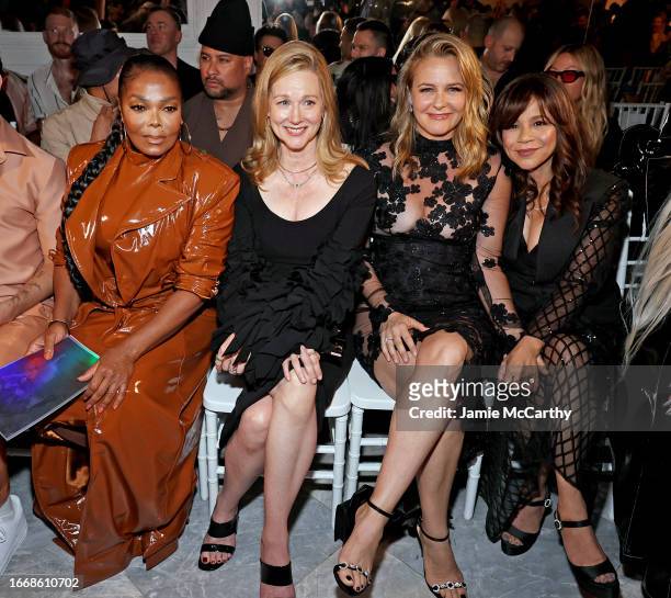 Janet Jackson, Laura Linney, Alicia Silverstone, and Rosie Perez attend the Christian Siriano SS24 Runway Show at The Pierre Hotel on September 08,...