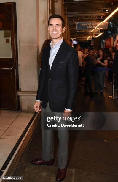 Jimmy Carr attends the press night performance of "Mike Birbiglia: The Old Man And The Pool" at Wyndhams Theatre on September 15, 2023 in London,...