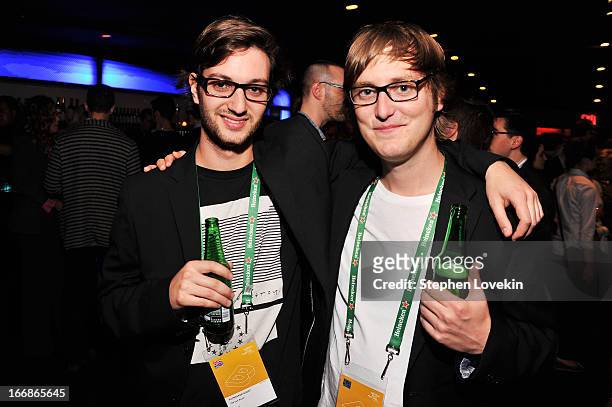 Tyler Ben-Amotz and flmmaker Todd Wiseman Jr attend the Opening Night After Party and Performance during the 2013 Tribeca Film Festival on April 17,...