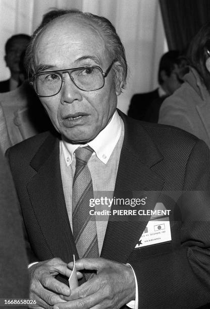 Picture taken 08 December 1980 in Paris of CEO of Honda Japanese Soichiro Honda. AFP PHOTO PIERRE CLEMENT