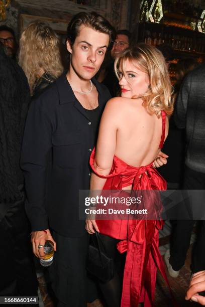 Herman Tommeraas and Alicia Agneson attend the Cosmoss Anniversary Party at Apollo's Muse on September 15, 2023 in London, England.