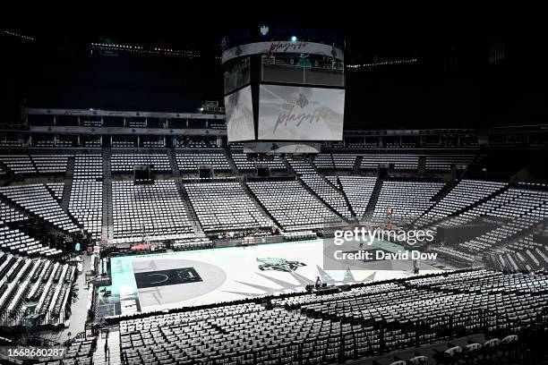 General view of Barclays Center before the game between the Washington Mystics and New York Liberty round one game one of the 2023 WNBA Playoffs on...