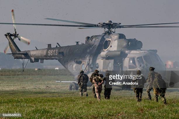 Ambush of the enemy , performs on the first day of NATO Days in Ostrava and Czech Air Force Days in Mosnov, Czech Republic on October 16, 2023. NATO...