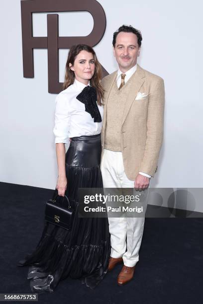 Keri Russell and Matthew Rhys attend the Ralph Lauren fashion show during New York Fashion Week on September 08, 2023 in New York City.